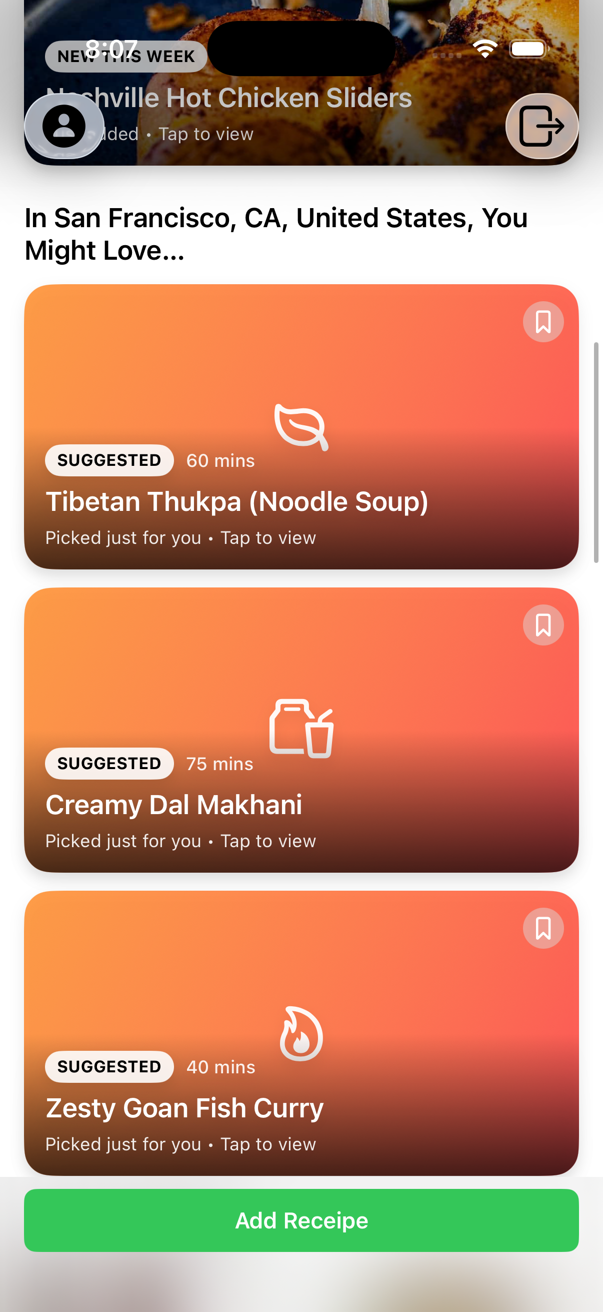 recipe-with-ai: AI-generated lists in Home